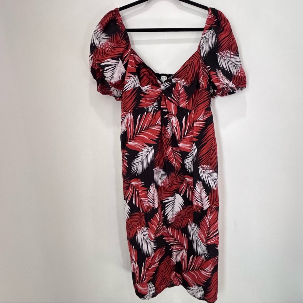 J Crew Factory Tropical Babydoll Midi Dress Size 16 *N39 Casual Beachy